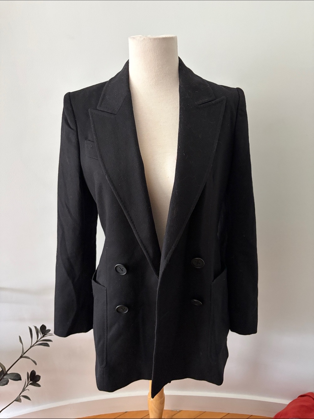Stella McCartney Black Double-Breasted Tailored Blazer